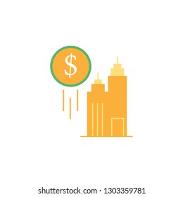 Banking, building icon. Element of Web Money and Banking icon for mobile concept and web apps. Detailed Banking, building icon can be used for web and mobile