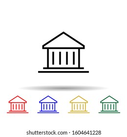 Banking, Building multi color style icon. Simple thin line, outline vector of building icons for ui and ux, website or mobile application