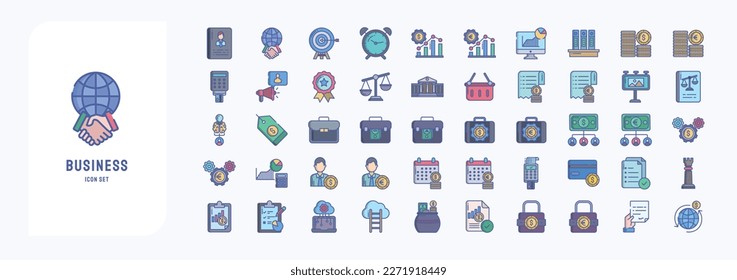 Banking business and finance icon set