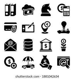 
Banking Business Icons in Modern Flat Style Pack 