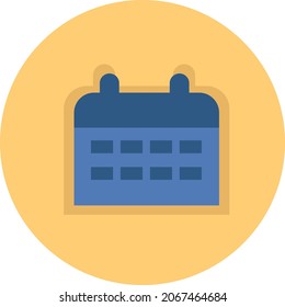 Banking calender, illustration, vector, on a white background.