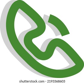 Llamada bancaria, ilustración, vector sobre fondo blanco.