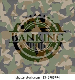Banking camouflaged emblem