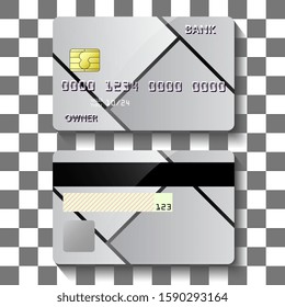 banking card creative template design. vector illustration.