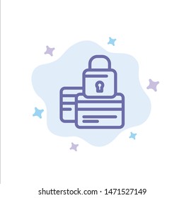 Banking, Card, Credit, Payment, Secure, Security Blue Icon on Abstract Cloud Background