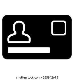 Banking Card icon from Business Bicolor Set. This flat vector symbol uses black color, rounded angles, and isolated on a white background.