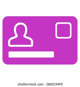 Banking Card icon from Business Bicolor Set. This flat vector symbol uses violet color, rounded angles, and isolated on a white background.