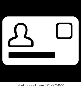 Banking Card icon from Business Bicolor Set. This flat vector symbol uses white color, rounded angles, and isolated on a black background.