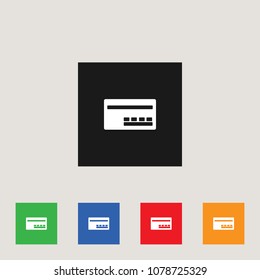 Banking card icon, stock vector illustration, EPS10.