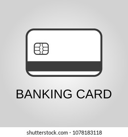 Banking card icon. Banking card symbol. Flat design. Stock - Vector illustration