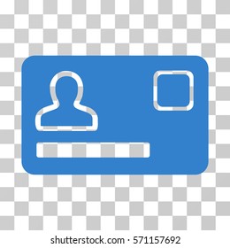 Banking Card icon. Vector illustration style is flat iconic symbol, cobalt color, transparent background. Designed for web and software interfaces.