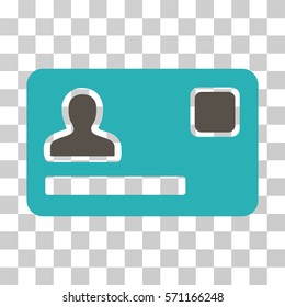 Banking Card icon. Vector illustration style is flat iconic bicolor symbol, grey and cyan colors, transparent background. Designed for web and software interfaces.