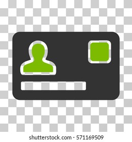 Banking Card icon. Vector illustration style is flat iconic bicolor symbol, eco green and gray colors, transparent background. Designed for web and software interfaces.