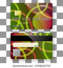 Bankkartenhintergrund Umriss-Muster. Vorlage für Plakate, Broschüren, Hintergründe usw.