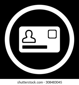 Banking Card vector icon. This flat rounded symbol uses white color and isolated on a black background.