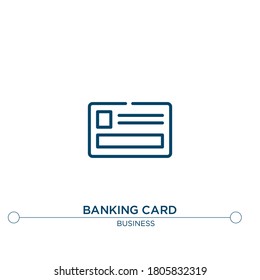 banking card vector line icon. Simple element illustration. banking card outline icon from business concept. Can be used for web and mobile
