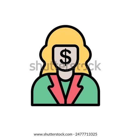 Banking Clerk Icon Vector Illustration