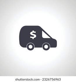 banking collector car icon. money van icon.