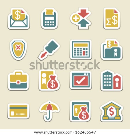 Banking color icons.