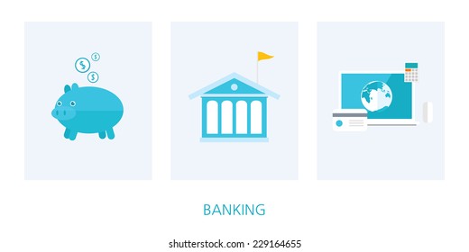 banking concept flat design