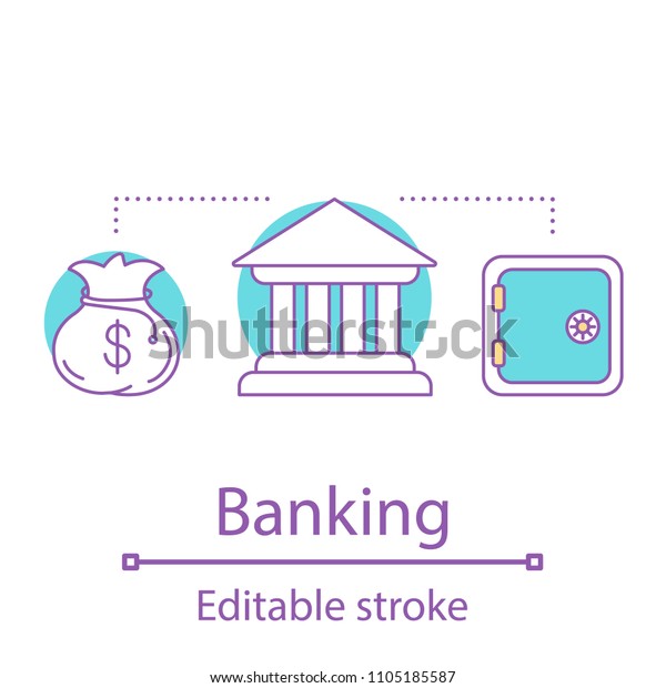 Banking Concept Icon Saving Money Idea Stock Vector Royalty - 