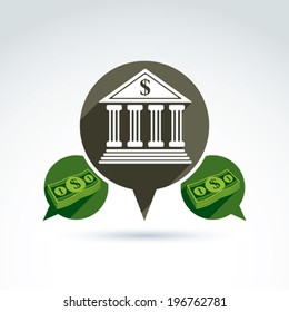 Banking credit and deposit money theme icon, vector conceptual stylish symbol for your design.