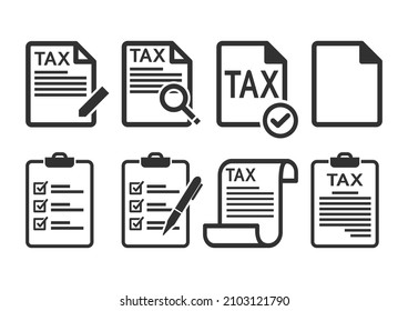Banking, crypto, tax and finance icons set.