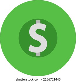 Dólar bancario, ilustración, vector de fondo blanco.