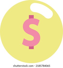 Banking-Dollar, Illustration, Vektorgrafik auf weißem Hintergrund.