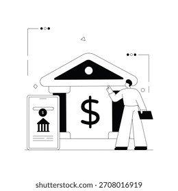 Arquivo EPS 10 da ilustração do contorno do vetor das instalações bancárias	