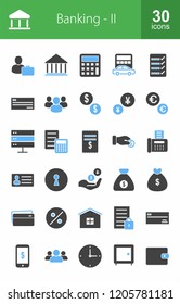 Banking Filled Blue & Black Icons