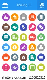 Banking Filled Circle Icons