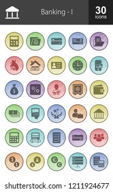 Banking Filled Low Poly Icons