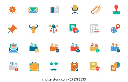 Banking and Finance Colored Vector Icons