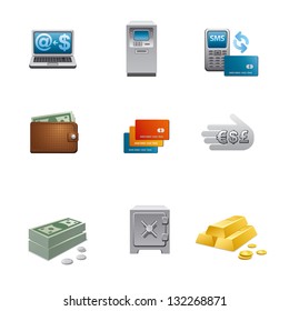 banking and finance icon set