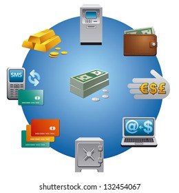 banking and finance icon set