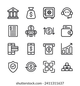 Banking And Finance icon set