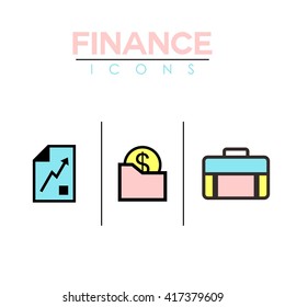  Banking And Finance Icon Template
