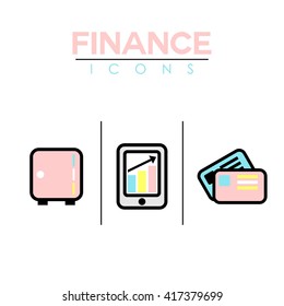  Banking And Finance Icon Template
