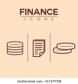 Banking And Finance Icon Template

