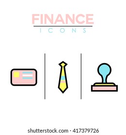  Banking And Finance Icon Template
