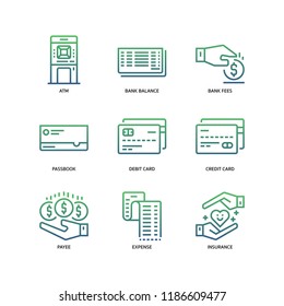 Banking and finance icons