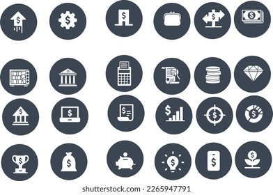 Banking and Finance icons vector design
