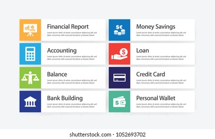 Banking and Finance Infographic Icon Set