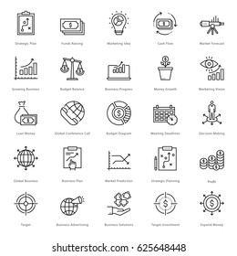 Banking and Finance Line Vector Icons 11