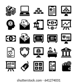 Banking and Finance Line Vector Icons 5