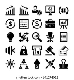Banking and Finance Line Vector Icons 7
