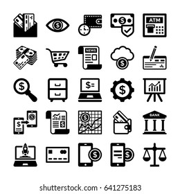 Banking and Finance Line Vector Icons 6