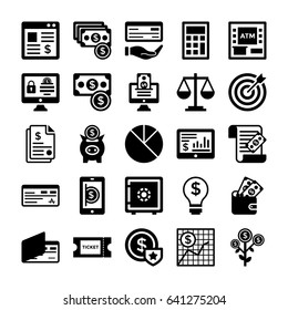 Banking and Finance Line Vector Icons 3