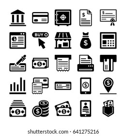 Banking and Finance Line Vector Icons 1